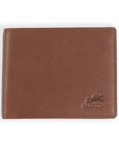 Mancini Men's Bellagio Collection Bifold Wallet With Coin Pocket In Brown