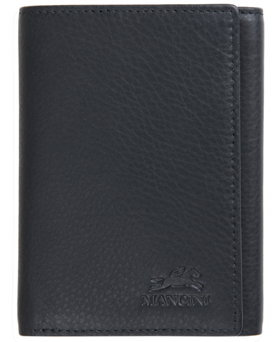 Mancini Men's Monterrey Collection Trifold Wallet In Black