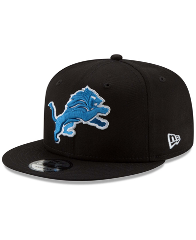 New Era Detroit Lions Basic 9fifty Adjustable Snapback Cap In Black