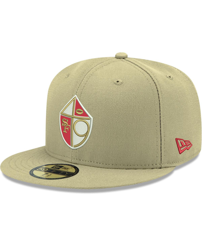 NEW ERA MEN'S NEW ERA GOLD SAN FRANCISCO 49ERS OMAHA THROWBACK 59FIFTY FITTED HAT