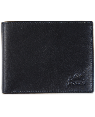 Mancini Men's Bellagio Collection Left Wing Bifold Wallet In Black