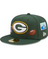 NEW ERA MEN'S NEW ERA GREEN GREEN BAY PACKERS TEAM LOCAL 59FIFTY FITTED HAT