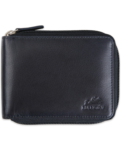 Mancini Men's Bellagio Collection Zippered Bifold Wallet With Removable Pass Case In Black