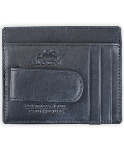 Mancini Men's Bellagio Collection Deluxe Bill Clip Card Case In Black