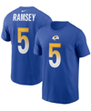 Nike Men's Jalen Ramsey Royal Los Angeles Rams Player Name Number T-shirt In Royal