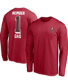 Fanatics Branded Red Tampa Bay Buccaneers #1 Dad Long Sleeve T-shirt In Red