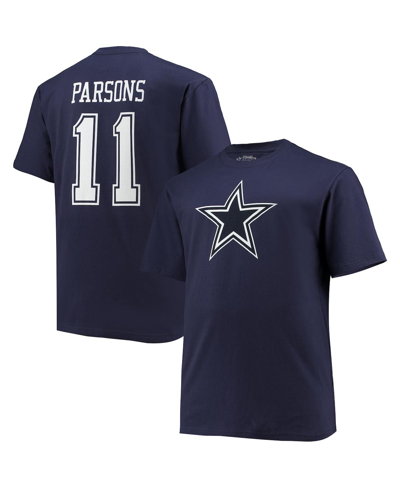 Fanatics Men's  Branded Micah Parsons Navy Dallas Cowboys Big And Tall Player Name Number T-shirt