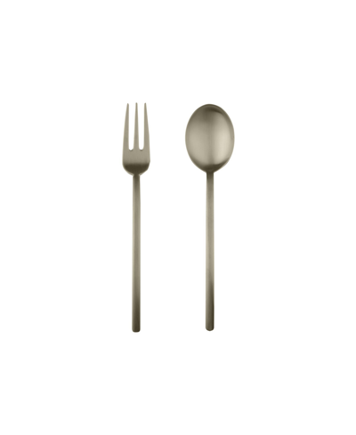 Mepra Due 2-piece Fork & Spoon Hostess Set In Champagne