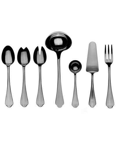 Mepra Dolce Vita Mirror Oro Nero Serve Set, 7 Piece In Silver-tone