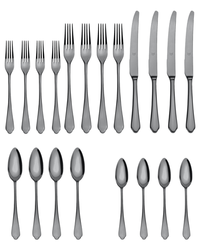 Mepra Dolce Vita Mirror Oro Flatware Set, 20 Piece In Black