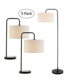 Lite Source Orea Lamp Set, 3 Piece In Black