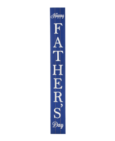 Glitzhome 60" Wooden Father's Day Porch Sign Kd In Blue