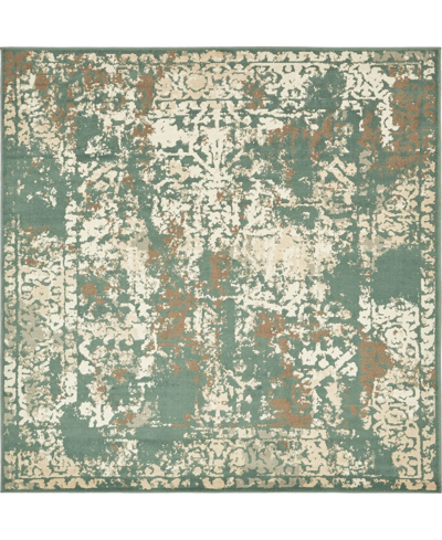 Bayshore Home Tabert Tab1 8' X 8' Square Area Rug In Green