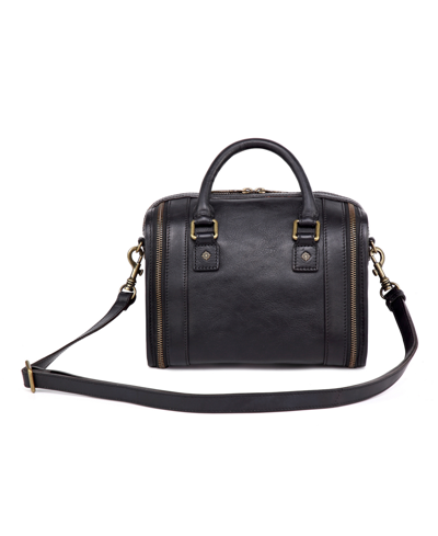 Old Trend Women's Genuine Leather Mini Trunk Crossbody Bag In Black