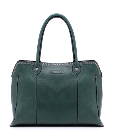 Old Trend Women's Genuine Leather Soul Stud Satchel Bag In Kale