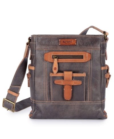 Old Trend Women's Genuine Leather Leeds Castle Crossbody Bag In Gray