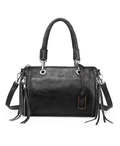 Old Trend Women's Genuine Leather Lily Satchel Bag In Black