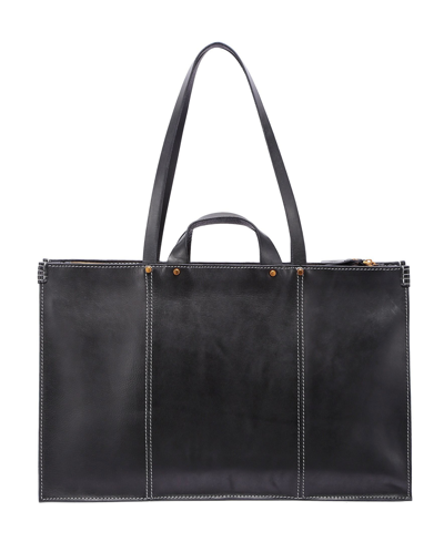 Old Trend Women's Genuine Leather Sandstorm Tote Bag In Black