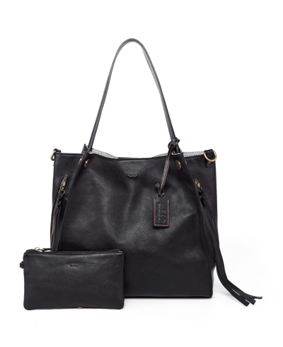 Old Trend Women's Genuine Leather Daisy Tote Bag In Black