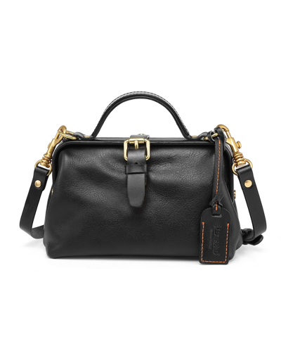 Old Trend Women's Genuine Leather Doctor Crossbody Bag In Black