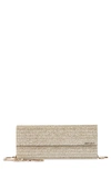 Jimmy Choo Sweetie Glitter Clutch Bag In Silver