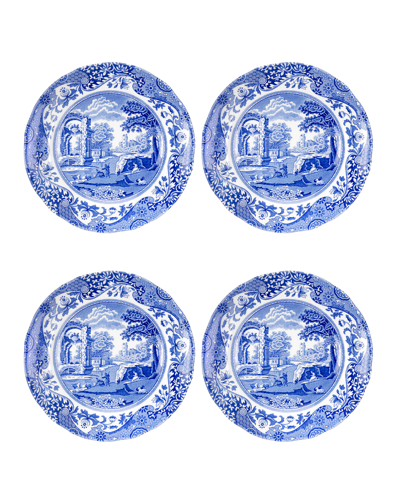 Spode Blue Italian Bread And Butter Plates, Set Of 4