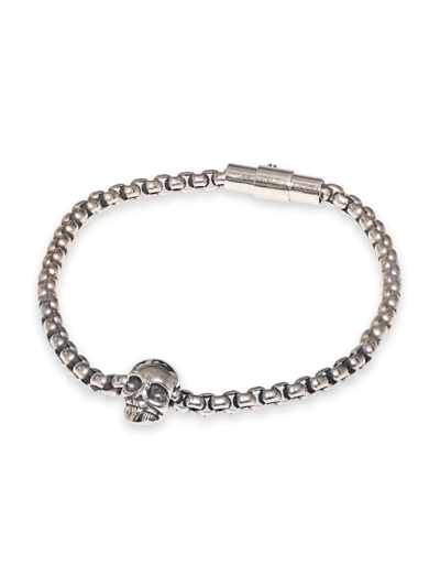 JEAN CLAUDE MEN'S DELL ARTE BY JEAN CLAUDE JEWELRY STAINLESS STEEL SKULL BRACELET