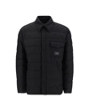 DOLCE & GABBANA DOLCE & GABBANA LOGO PATCH QUILTED BUTTONED JACKET