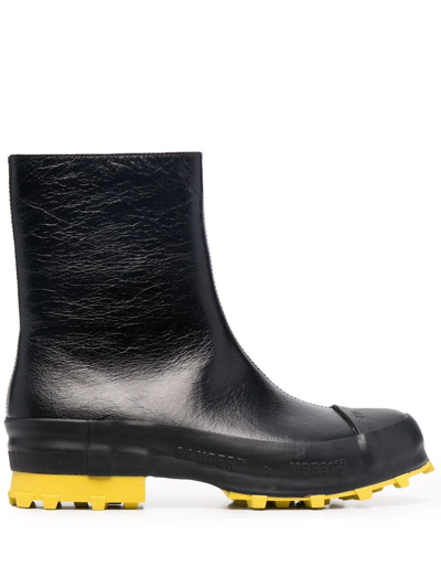 Camperlab Traktori High Boots W/contrast Sole In Black