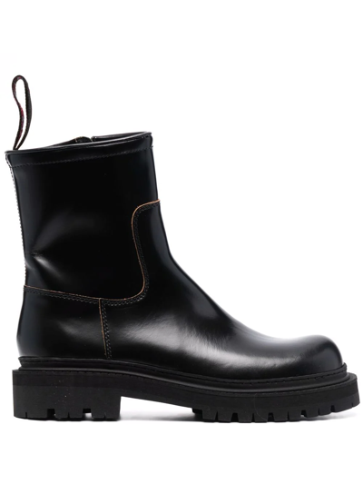Camperlab Black Eki Leather Ankle Boots