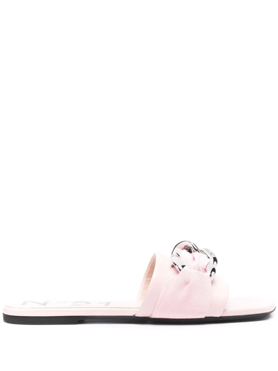 N°21 Chain-detail Slip-on Sandals In Pink