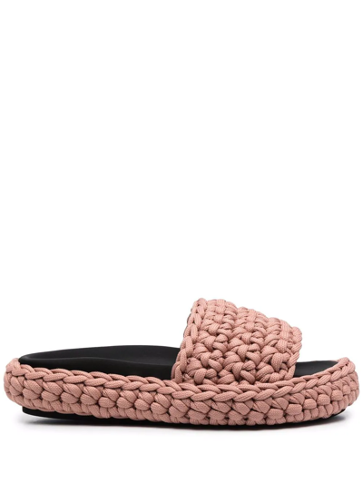 N°21 Braided Rope Slides In Pink