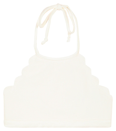 Marysia Bumby Kids' Mott Reversible Bikini Top In Coconut