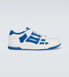 Amiri Skel-top Colour-block Leather Sneakers In White/blue
