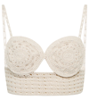 Magda Butrym Crochet Cotton-blend Bralette In Cream