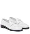 Prada Mocassini In Pelle Bianca  Donna In Bianco