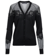 Dolce & Gabbana Lace-trimmed Cashmere-blend Cardigan In Nero