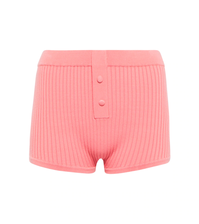 Live The Process Boy Ribbed-knit Shorts In Thai Guava