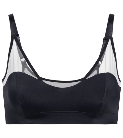 Adam Selman Sport Garter Strap Sports Bra In Black