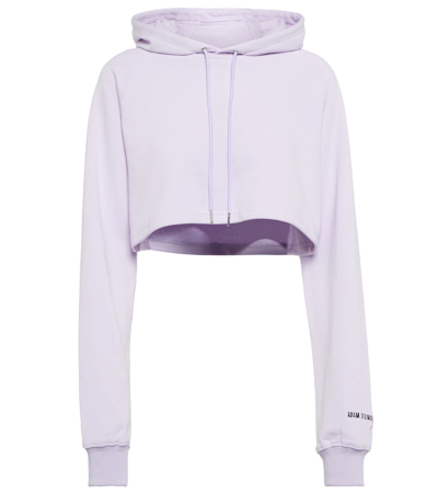 Adam Selman Sport Cropped Cotton-blend Hoodie In Kaboodle