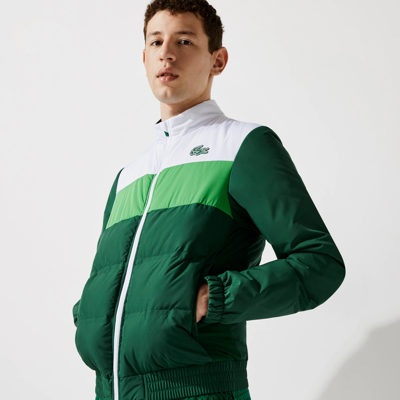 Lacoste Menâ€™s Sport Water-resistant Quilted Jacket - 54 - L In Green |  ModeSens