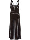 Prada `re-edition` Printed `sablé` Dress In Schwarz
