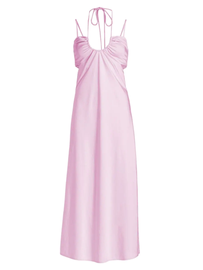 A.l.c Sienna Strappy Satin Slip Dress In Pastel Pink