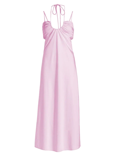 A.l.c Sienna Strappy Satin Slip Dress In Tuberose