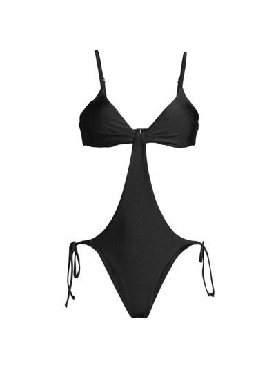Cult Gaia Teo Cutout One-piece Swimsuit In Black