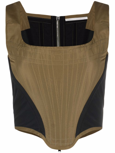 Stella Mccartney Structured Scuba Corset - Atterley In 2942 Khaki