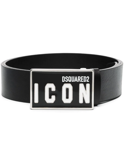 Dsquared2 Leather Belt In Black