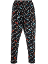 Marcelo Burlon County Of Milan Graphic-print Pleated Track Pants In Black
