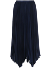 Polo Ralph Lauren High-waisted Fully-pleated Skirt In Blue