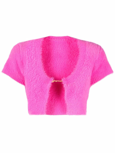 Jacquemus La Maille Neve Cardigan In Pink